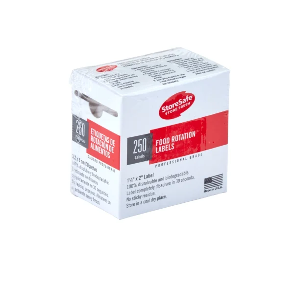 Cambro StoreSafe® Rotationsetiketten, Unbeschriftete Etiketten, 24 Rollen, 250 Etiketten Per Rolle – 23SLINB250 4