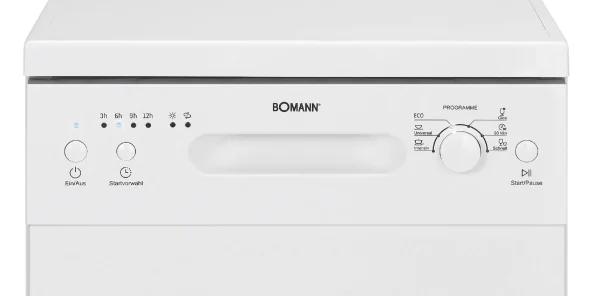 Null Bomann GSP 7405 Geschirrspüler 45cm Weiß Freistehend Einbau Unterbau 7