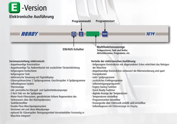 Null KBS Haubenspülmaschine Ready 1604 8