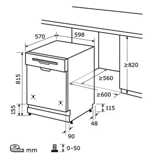 Exquisit Geschirrspüler EGSP2113-EB-030E Inox | Einbaugerät, Teilintegriert | 13 Maßgedecke | Inox 19