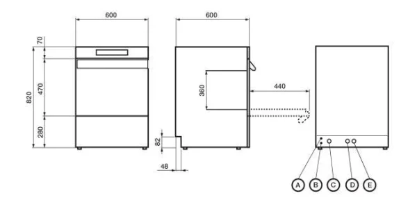 BIG Geschirrspülmaschine Inkl. Ablauf-,Klarspülmittel- Und Reinigerdosierpumpe – 230 Volt – Vollgarantie 7