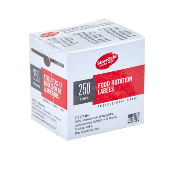 Cambro StoreSafe® Rotationsetiketten, Unbeschriftete Etiketten, 24 Rollen, 250 Etiketten Per Rolle – 23SLINB250 5