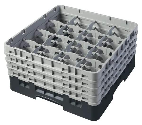 Cambro Camrack® 16-Fächer – Spülkorb Mit 4 Extender 500 X 500 X 267 Mm, 1 Stück Im Karton – 16S800110 1