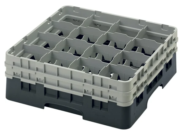 Cambro Camrack® 16-Fächer – Spülkorb Mit 2 Extender 500 X 500 X 184 Mm, 1 Stück Im Karton – 16S534110 1